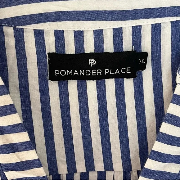 Pomander Place Blue and White Striped Mini Dress - Picture 8 of 13